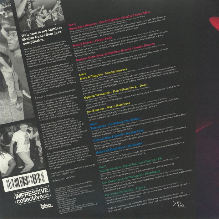Dj Perry Louis / Various – DJ Perry Louis (JazzCotech) Presents Shiftless Shuffle (2xLP, BBE, 2026) Back Cover