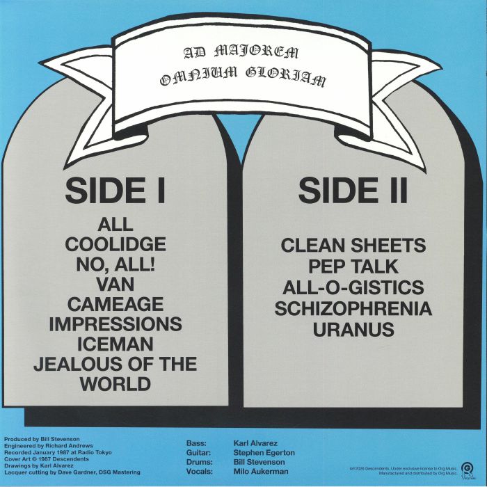 Descendents – All (LP, Cool Blue (Boo Berry), ORG Music, 2026) Back Cover