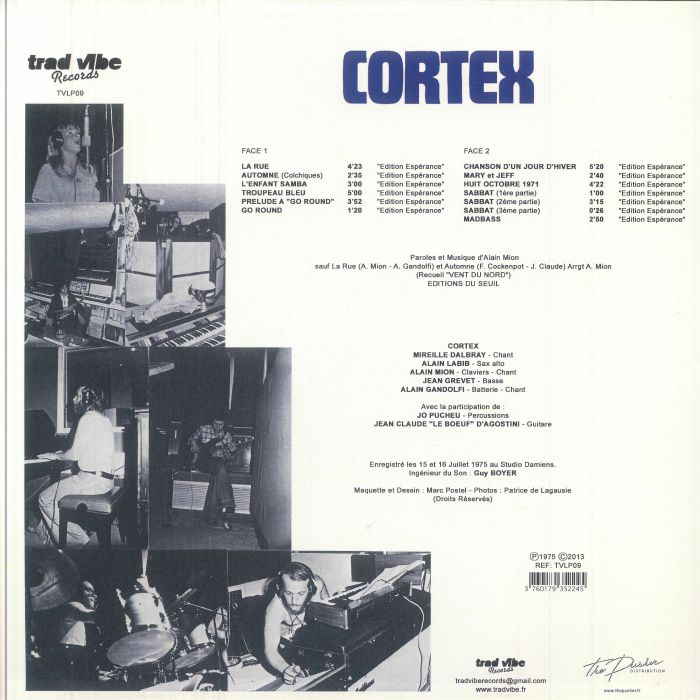 Cortex – Troupeau Bleu (LP, 180g, Trad Vibe, 2025) Back Cover