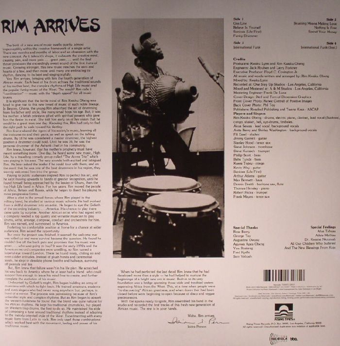 Rim Kwaku Obeng - Rim Arrives (LP+12")