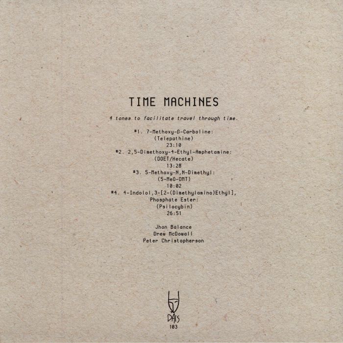 Time Machines – Time Machines (2xLP, Clear Purple, Dais Records, 2023) Back Cover