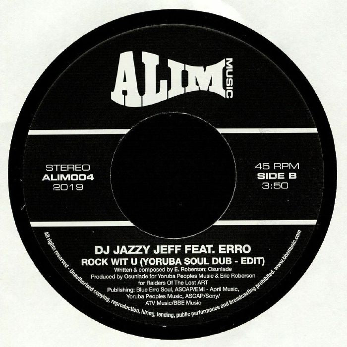 DJ Jazzy Jeff Feat. Erro - Rock Wit U (7")