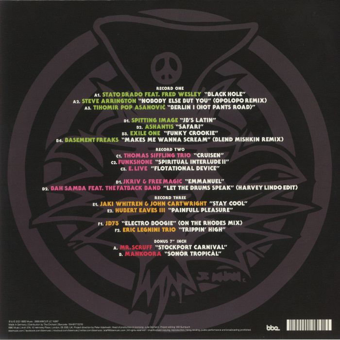 Jasper The Vinyl Junkie – Vinyl Junkie Thangs (3xLP+7", BBE, 2021) Back Cover
