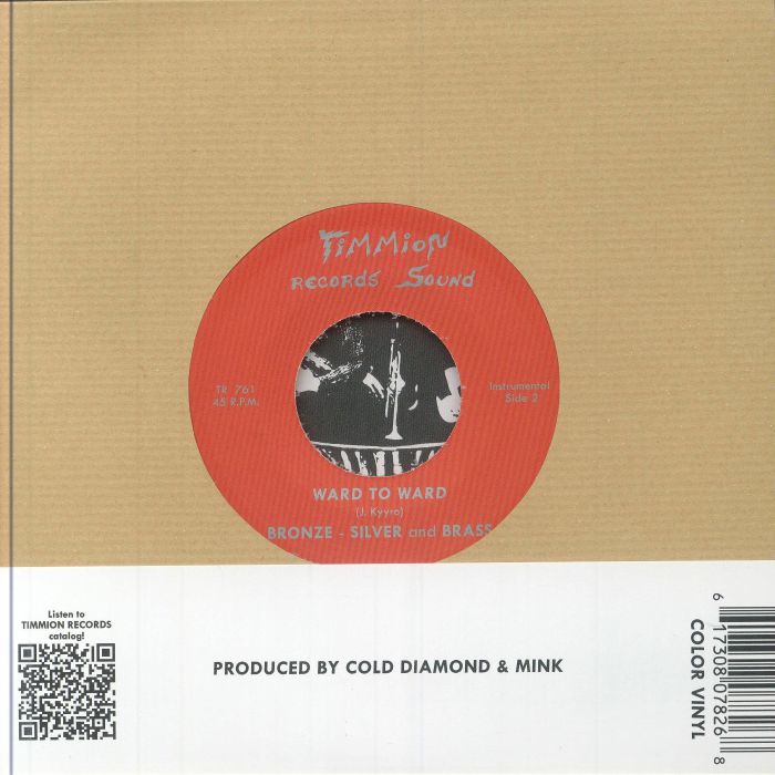 Bronze, Silver & Brass – Conrad's Lesson (7", Red Transparent, Timmion Records, 2024) Back Cover