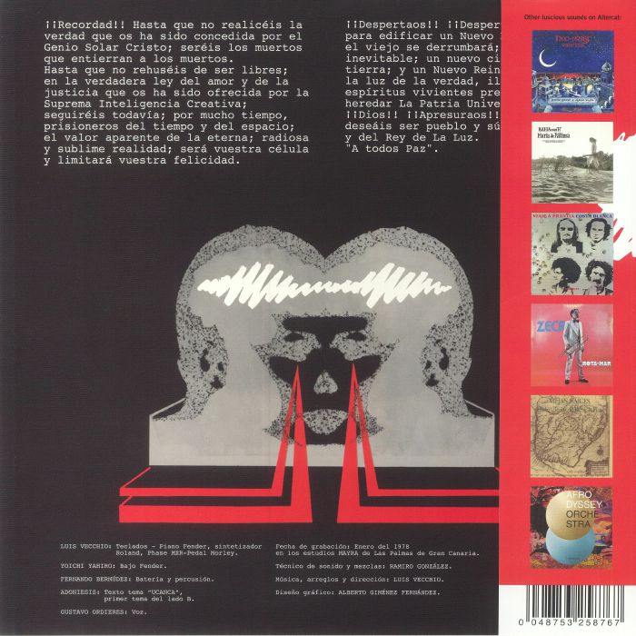 Luis Vecchio – Contactos (LP, Altercat Records, 2022) Back Cover