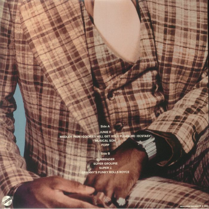 Junie The Crowd Pleasers – The Funky Worm Live At Dooley's - 1976 (LP, Blue Transparent, Regrooved Records, 2023) Back Cover