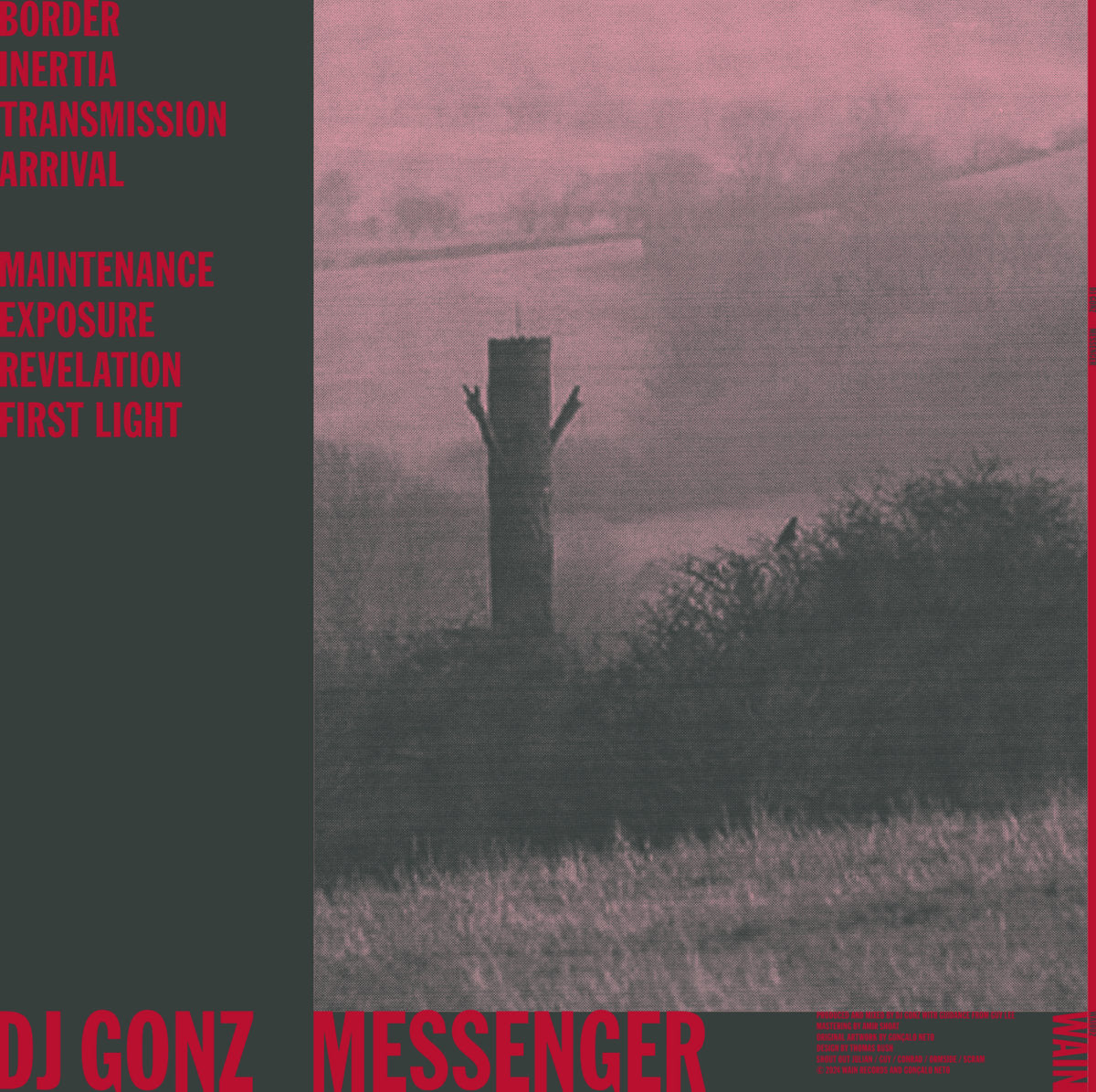 DJ Gonz – Messenger (LP, Wain Records, 2024) Back Cover