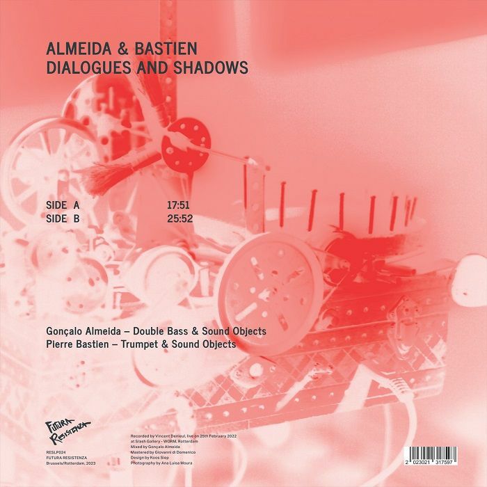 Gonçalo Almeida Pierre Bastien – Dialogues And Shadows (LP, Futura Resistenza, 2024) Back Cover
