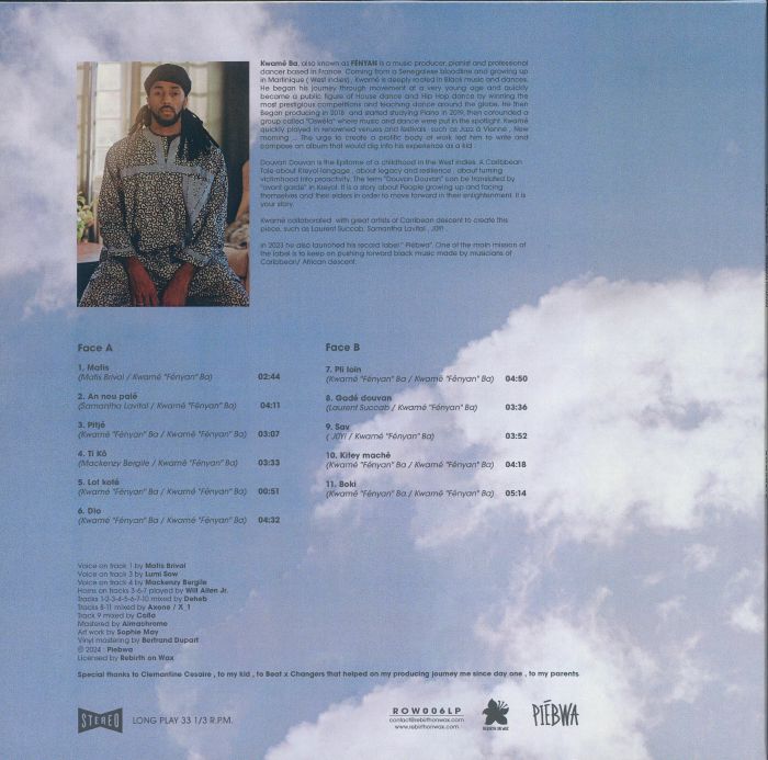 Kwamé "Fényan" Ba – Douvan Douvan (LP, Rebirth On Wax, 2024) Back Cover