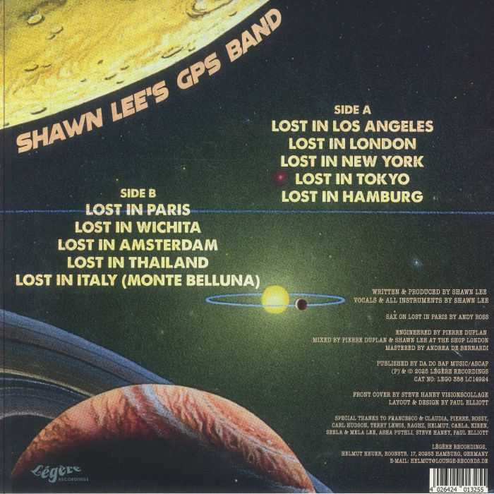 Shawn Lee's GPS Band – Lost (LP, Légère Recordings, 2025) Back Cover