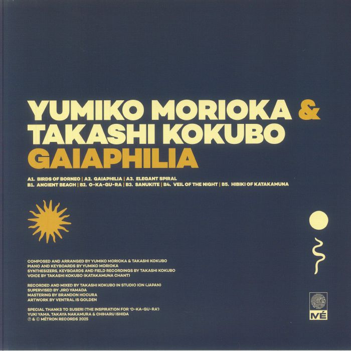 Yumiko Morioka Takashi Kokubo – Gaiaphilia (LP, Métron Records, 2025) Back Cover