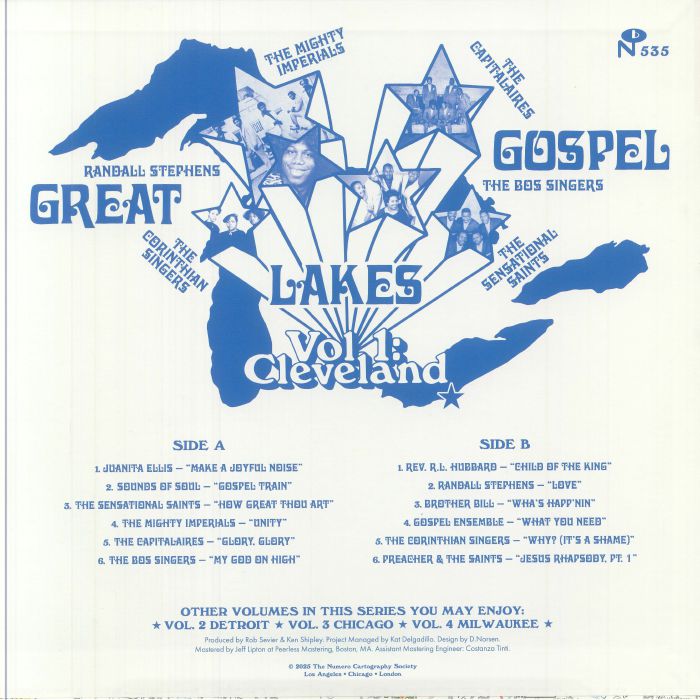 Various – Great Lakes Gospel (Vol. 1: Cleveland) (LP, Blue, Numero Group, 2025) Back Cover