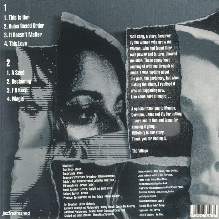 Tess Hirst – HERstory (LP, Jazz Re:freshed, 2024) Back Cover