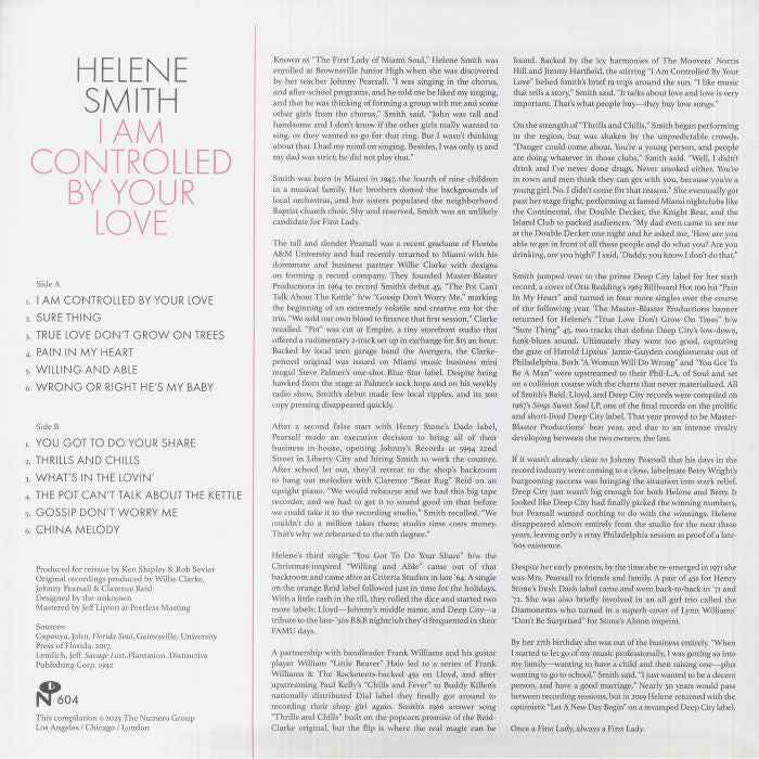 Helene Smith – I Am Controlled By Your Love (LP, Silver, Numero Group, 2023) Back Cover