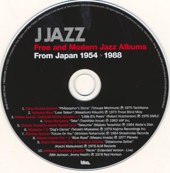 Various – J Jazz (Free And Modern Jazz Albums From Japan 1954 > 1988) (CD+Box Set, Book, BBE, 2024) Front Cover