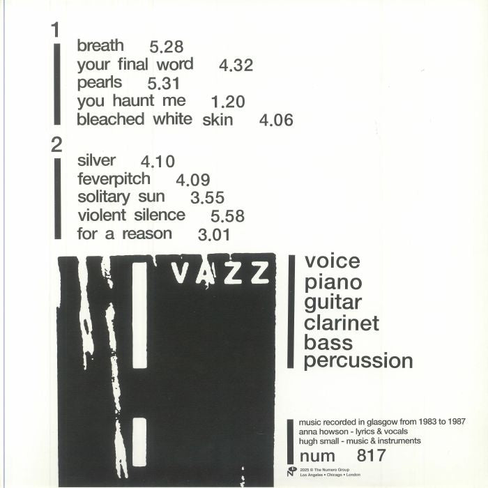 Vazz – Your Lungs And Your Tongues (LP, Numero Group, 2025) Back Cover