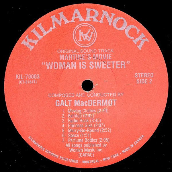Galt MacDermot – Woman Is Sweeter (Original Soundtrack) (LP, Kilmarnock, 0) Image 4