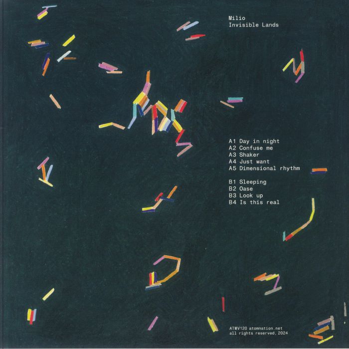 Milio – Invisible Lands (LP, Clear, Atomnation, 2024) Back Cover