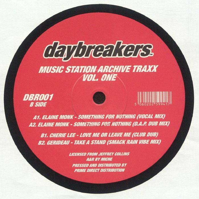 Various – Music Station Archive Traxx Vol. One (12", Daybreakers, 2025) Back Cover