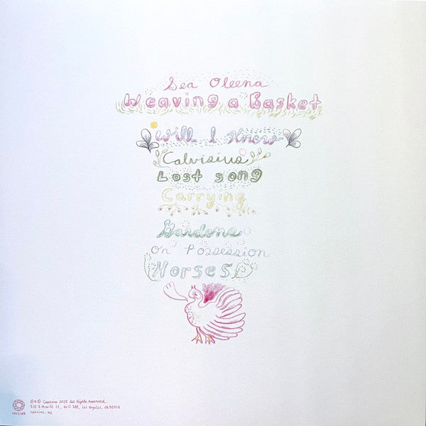 Sea Oleena – Weaving A Basket (LP, Leaf Green, Cascine, 2025) Back Cover