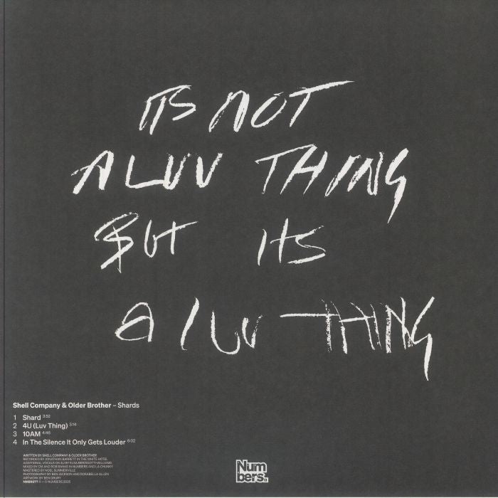 Shell Company Older Brother – Shards (12", Numbers., 2025) Back Cover