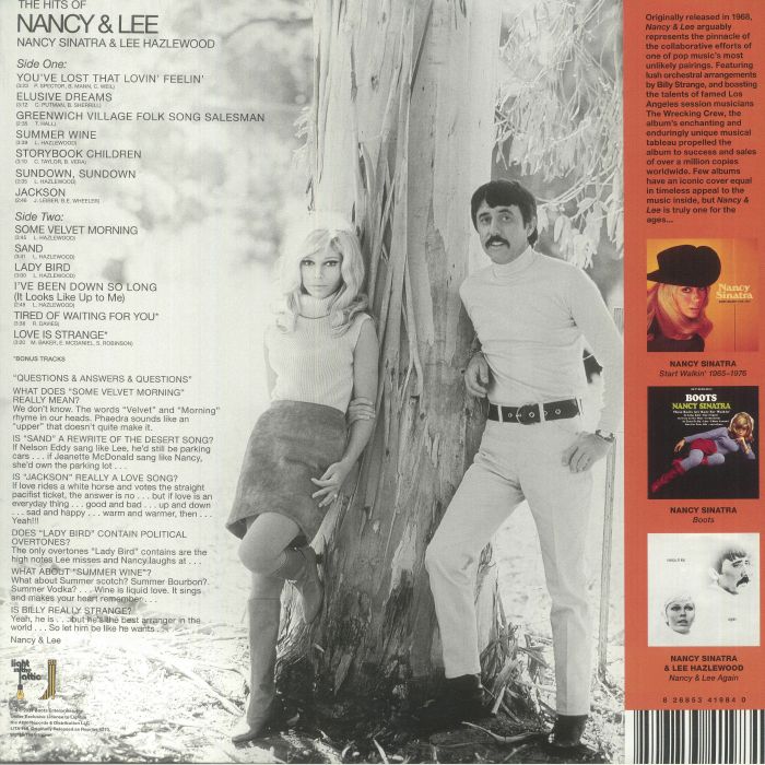 Nancy & Lee – Nancy & Lee (LP, Light In The Attic, 2022) Back Cover
