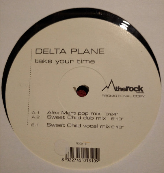 Delta Plane – Take Your Time (12", Therock Records, 2001) Front Cover