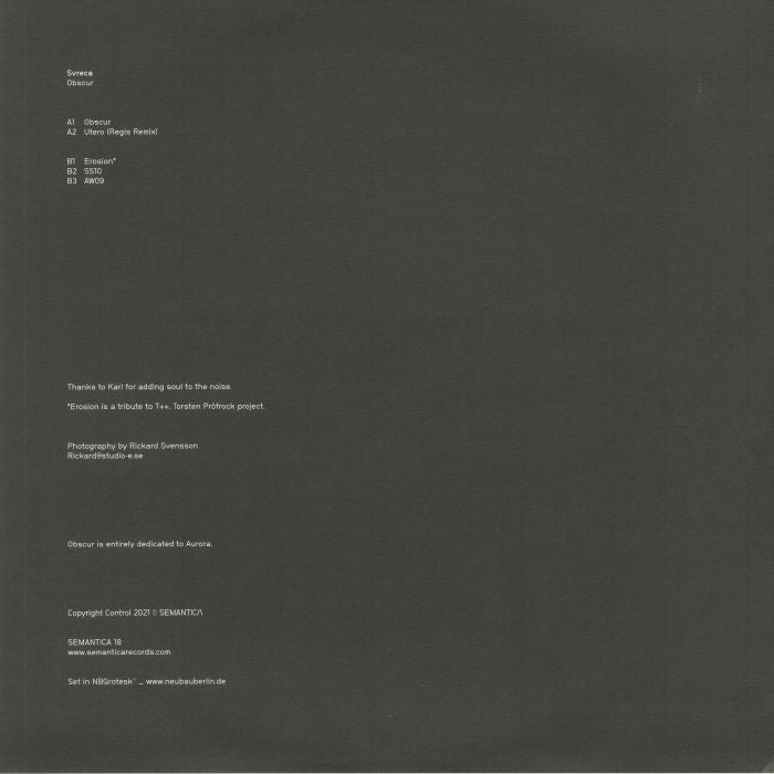 Svreca - Obscur (12") (Recut)