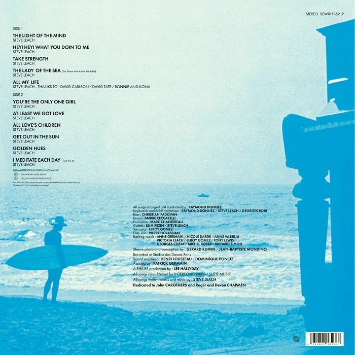 Steve Leach The Crystal Grass Orchestra – Ocean Potion (LP, Be With Records, 2024) Back Cover