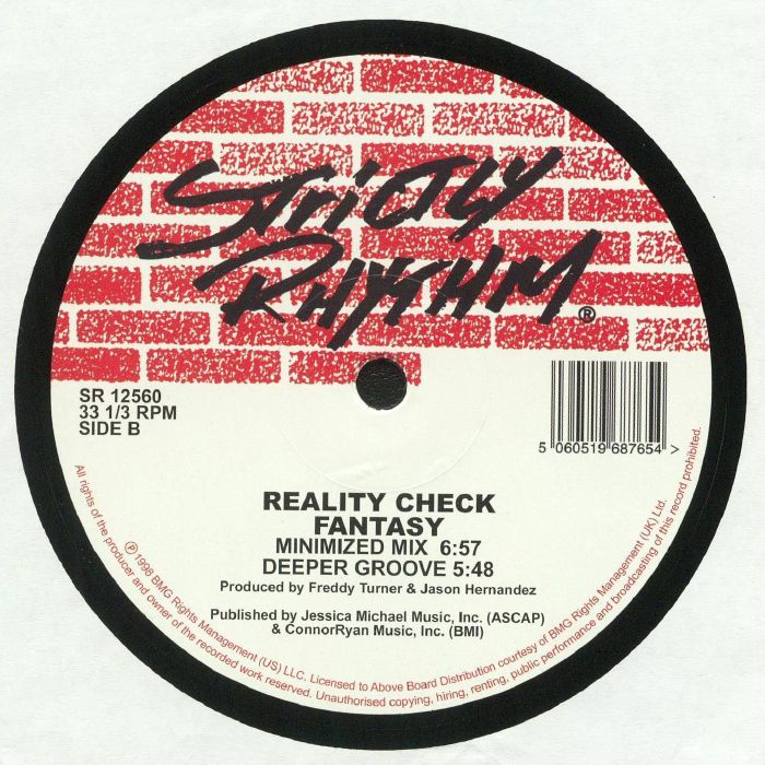 Reality Check – Fantasy (12", Strictly Rhythm, 2018) Back Cover