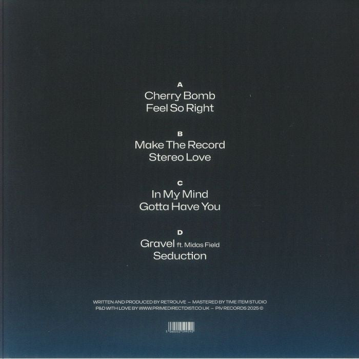 Retrouve – Feel So Right LP (2xLP, PIV Records, 2025) Front Cover