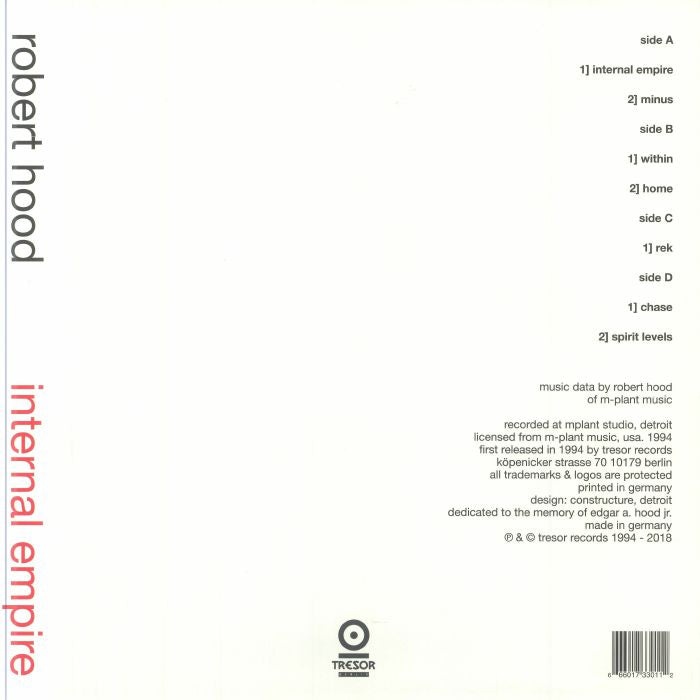 Robert Hood - Internal Empire (2x12") (Red)