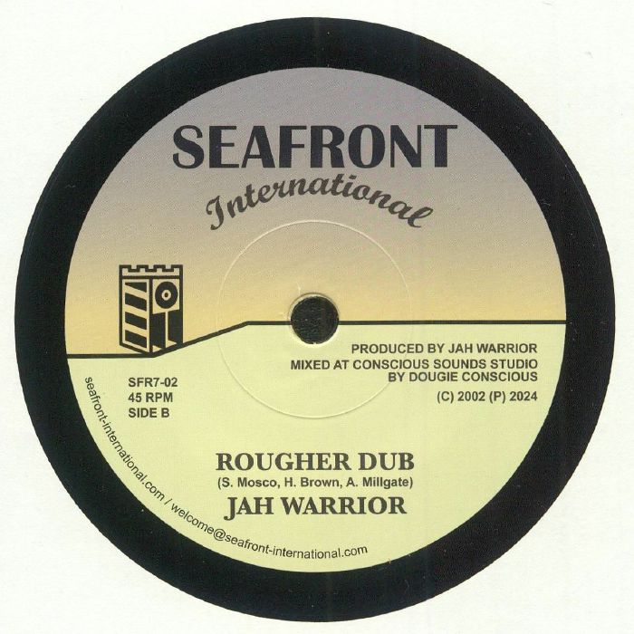 U-Brown Jah Warrior – Rougher Than The Rest (7", Seafront International, 2024) Back Cover