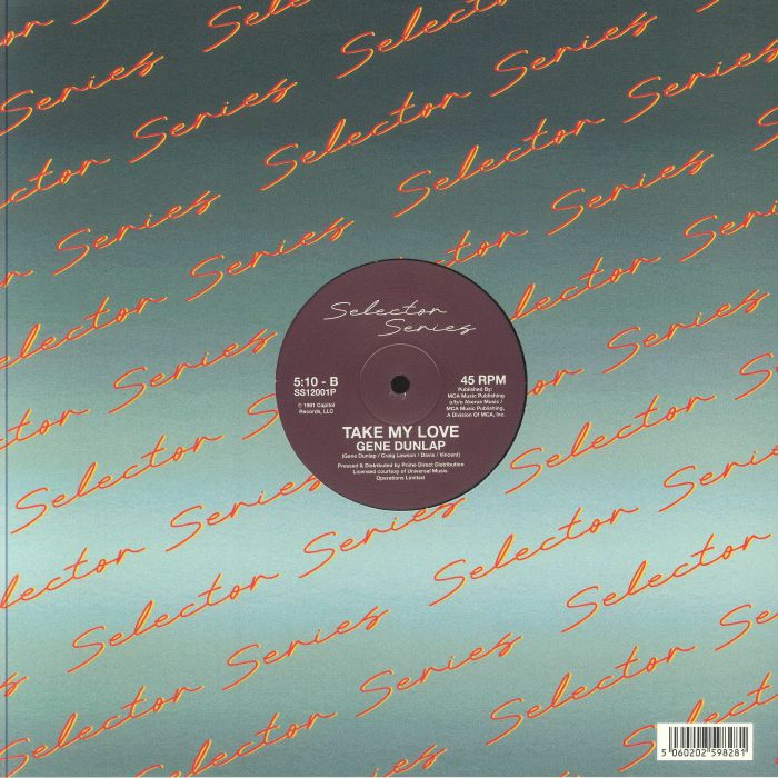 Gene Dunlap – Party In Me (12", Selector Series, 2024) Back Cover