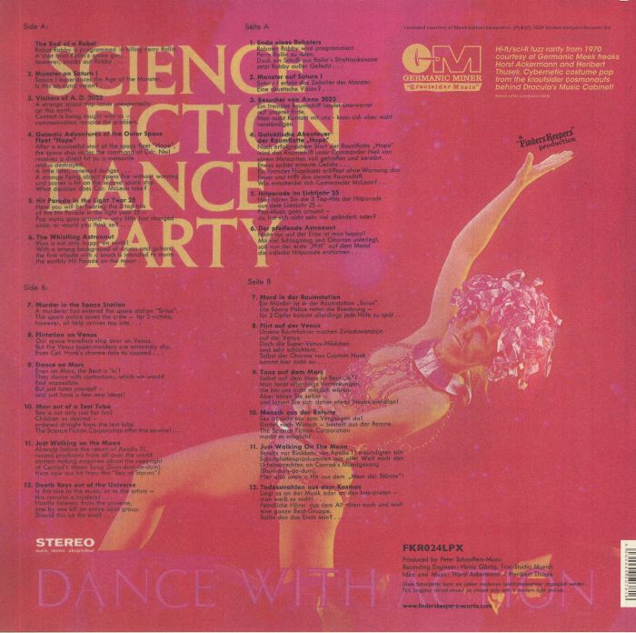 Science Fiction Corporation – Science Fiction Dance Party, Dance With Action (LP, Finders Keepers Records, 2022) Back Cover