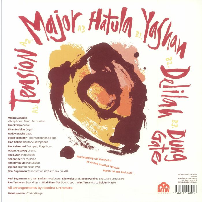 Mulatu Astatke Hoodna Orchestra – Tension (LP, Batov Records, 2024) Back Cover