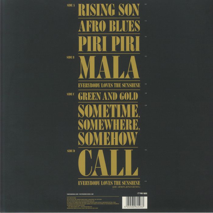 Takuya Kuroda – Rising Son (2xLP, First Word Records, 2024) Back Cover