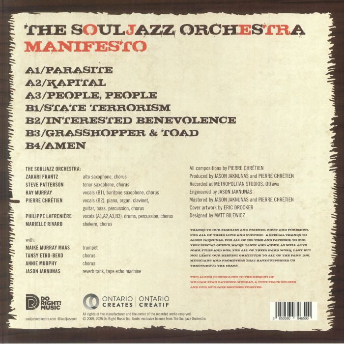 The Souljazz Orchestra - Manifesto (LP) (Orange)