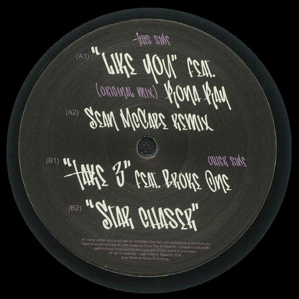 Turbojazz – Turbojazz & Friends (12", Last Forever Records, 2024) Back Cover