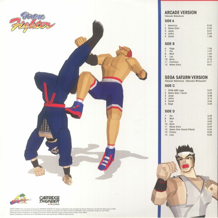 Takayuki Nakamura Takenobu Mitsuyoshi – Virtua Fighter (2x12", Orange Marble, Cartridge Thunder, 2023) Back Cover