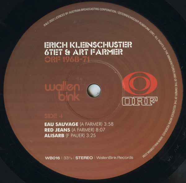 Erich Kleinschuster 6tet, Carmell Jones, Slide Hampton & Art Farmer - ORF / 1968-71 (2xLP) (180g)