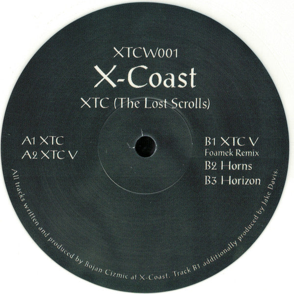 X-Coast – XTC (The Lost Scrolls) (12", Riviera Records, 2022) Back Cover