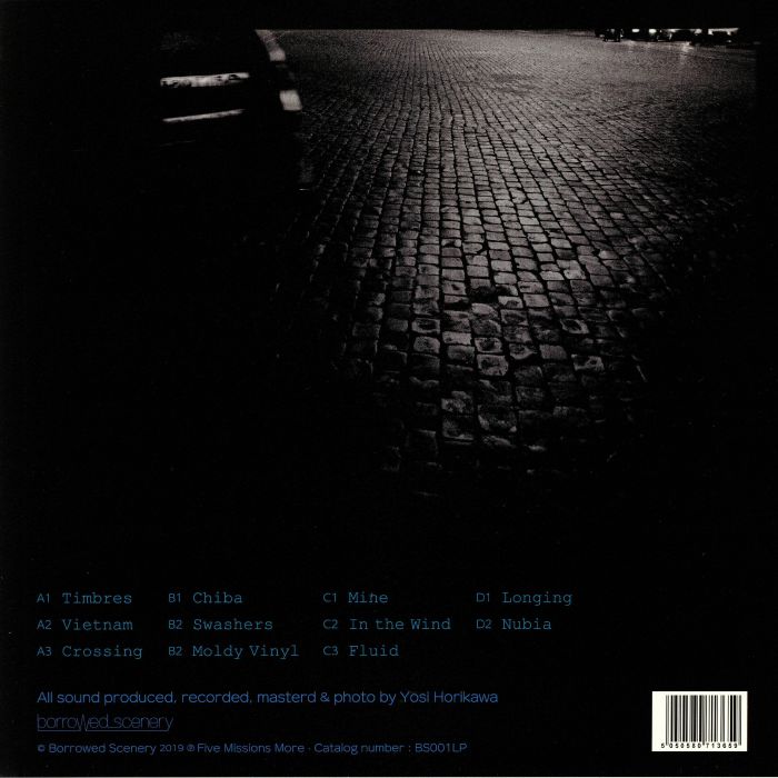 Yosi Horikawa – Spaces (2xLP, Borrowed Scenery, 2019) Back Cover