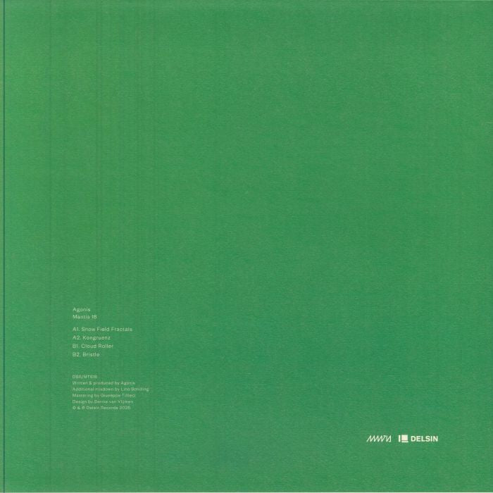 Agonis – Mantis 18 (12", Delsin, 2025) Back Cover