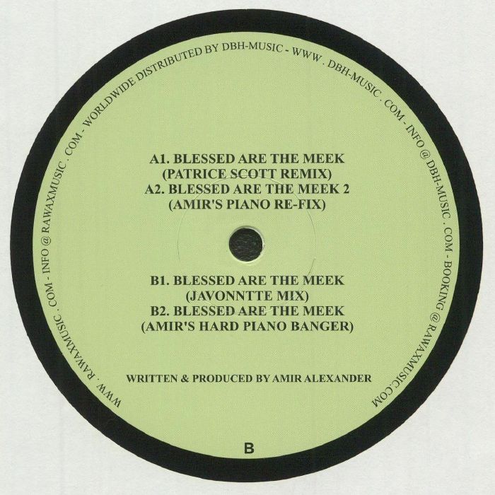 Amir Alexander – Blessed Are The Meek Remix EP (12", Chiwax, 2021) Back Cover