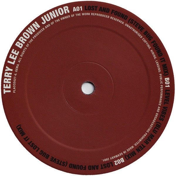 Terry Lee Brown Junior – From Dub Till Dawn Remixes, Pt. One (12", Plastic City, 2001) Image 4