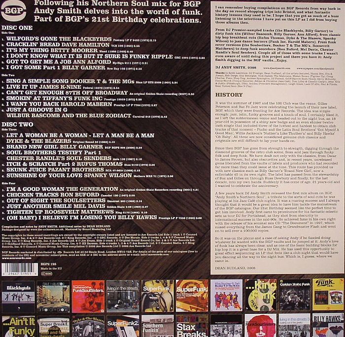 Andy Smith – Diggin' In The BGP Vaults (2xLP, BGP Records, 2008) Back Cover