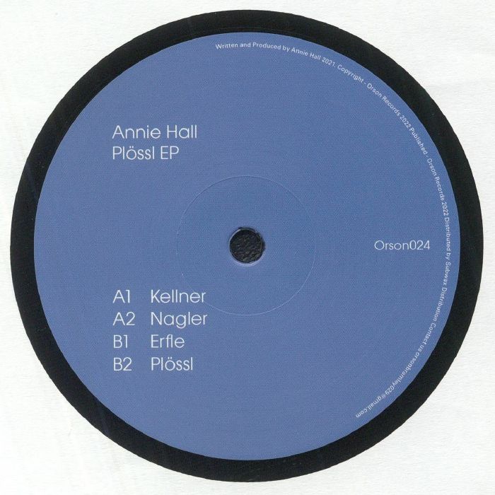 Annie Hall – Plössl EP (12", Orson Records, 2022) Back Cover