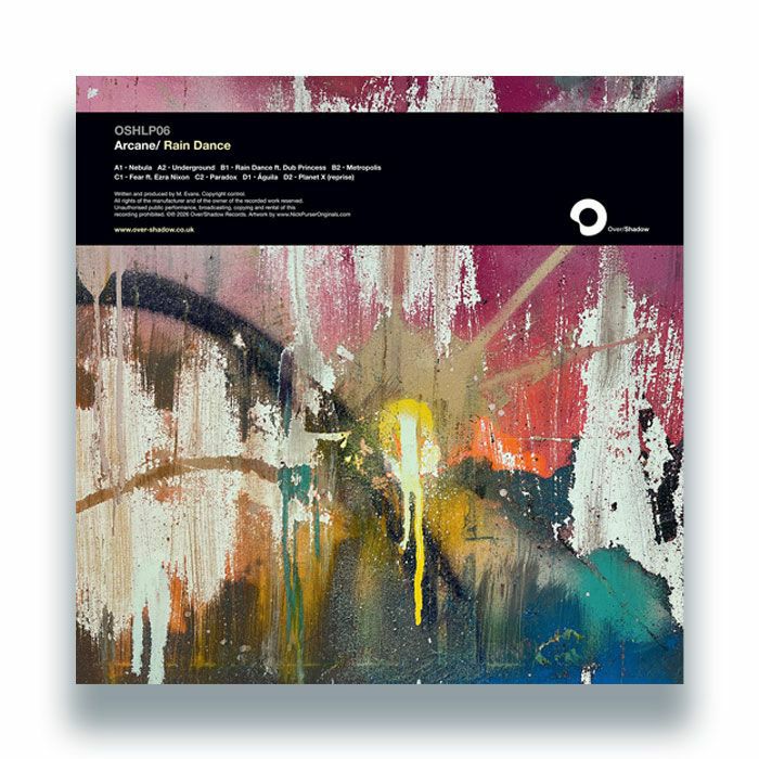 Arcane – Rain Dance (2x12", Over/Shadow, 2026) Back Cover