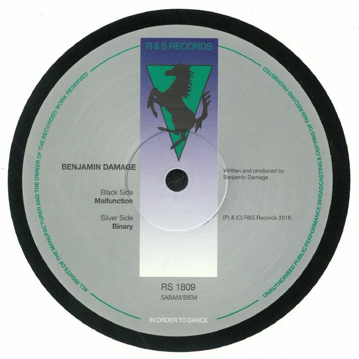 Benjamin Damage – Malfunction (12", R & S Records, 2018) Back Cover